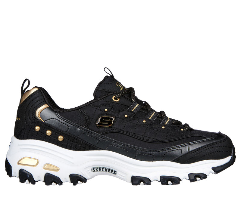 Skechers D'Lites, BLACK / GOLD, largeimage number 0