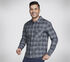 GO DRI Ridgetop Button Down Shirt, BLACK / CHARCOAL, swatch