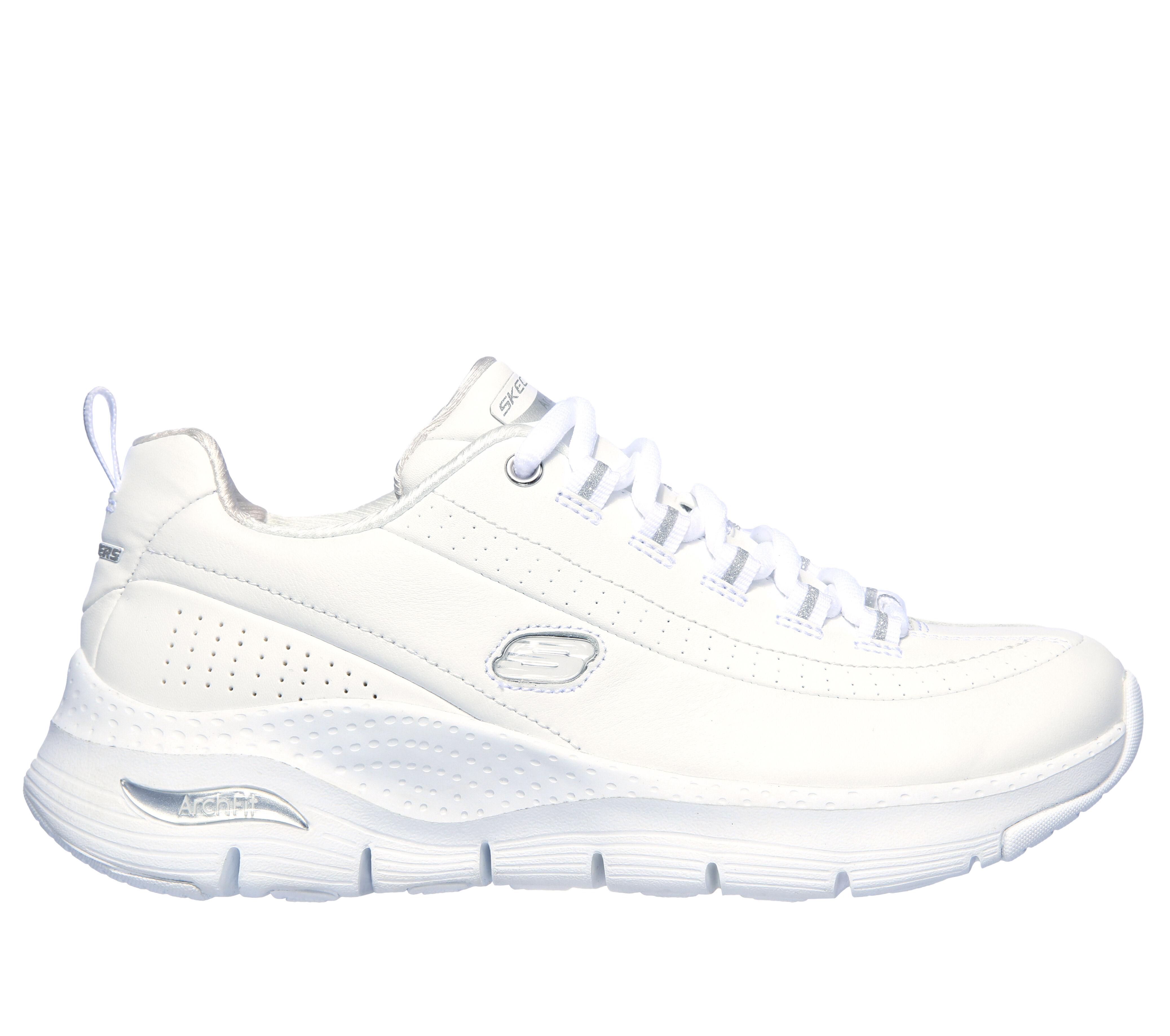 Skechers white memory outlet foam