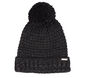 Reverse Stitch Pom-Pom Beanie, BLACK, large image number 0