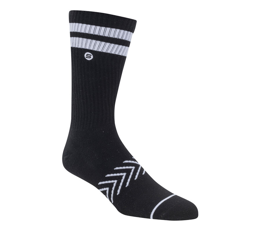 Varsity Crew Socks - 1 Pair, BLACK, largeimage number 0