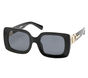 Rectangle Sunglasses, BLACK / GOLD, large image number 0