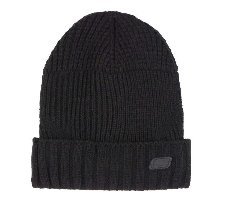 Mixed Rib Knit Beanie, BLACK, largeimage number 0