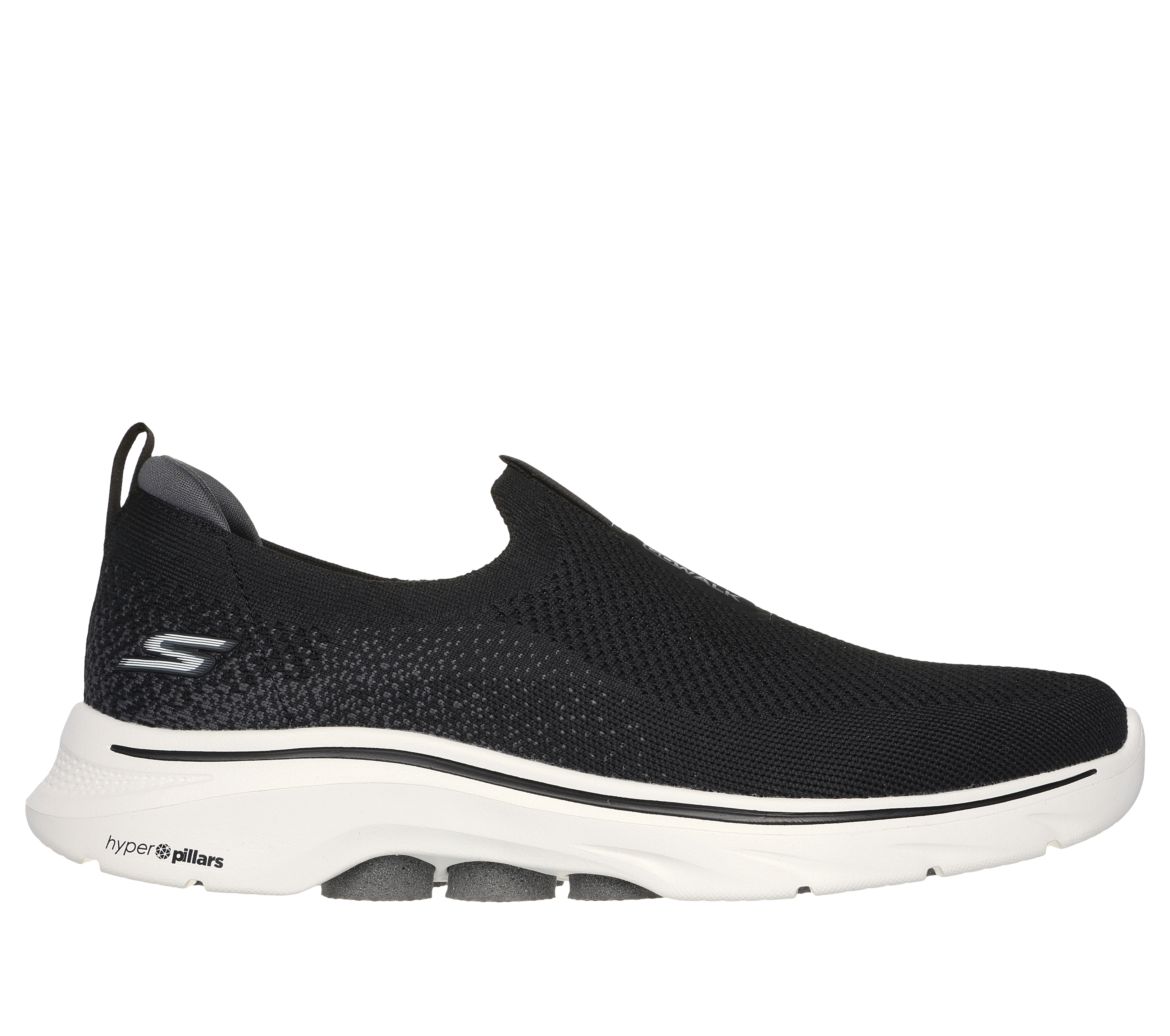 Skechers go walk best sale 3 black and white